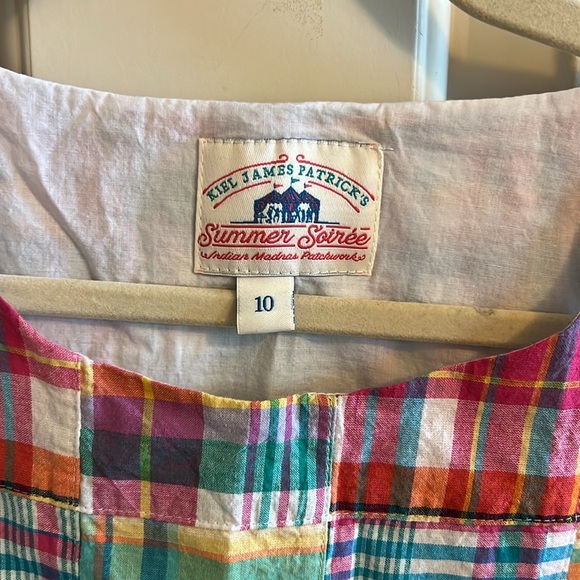 KIEL JAMES PATRICK | Indian Madras Patchwork Shift Dress - Picture 8 of 10